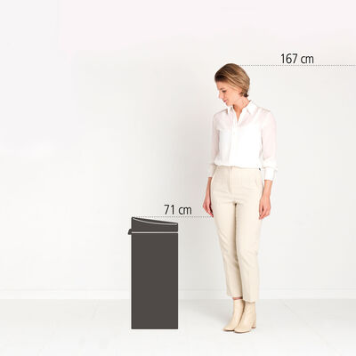 MOONLIGHT BLACK NEW DOKUNMATİK ÇÖP KUTUSU 30L