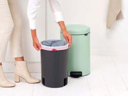 NEWICON JADE GREEN PEDALLI ÇÖP KUTUSU 20L - Thumbnail