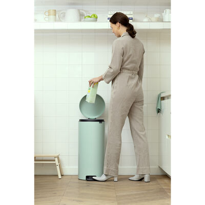 NEWICON JADE GREEN PEDALLI ÇÖP KUTUSU 30L