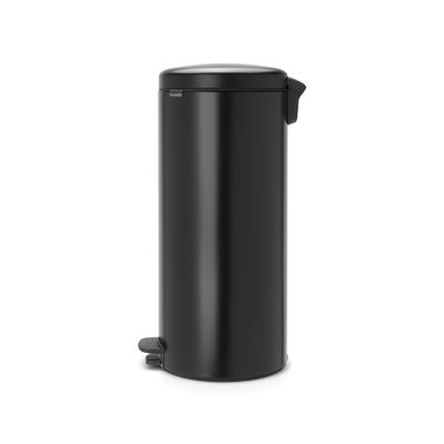  NEWICON MATT BLACK PEDALLI ÇÖP KUTUSU 30L