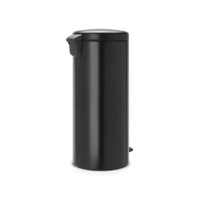  NEWICON MATT BLACK PEDALLI ÇÖP KUTUSU 30L