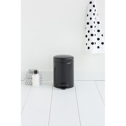 BRABANTIA - NEWICON MATT BLACK PEDALLI ÇÖP KUTUSU 3L (1)