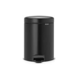 BRABANTIA - NEWICON MATT BLACK PEDALLI ÇÖP KUTUSU 5L