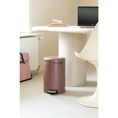NEWICON SATIN TAUPE PEDALLI ÇÖP KUTUSU 12L