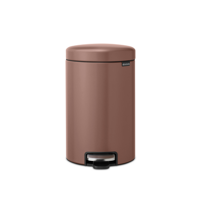 NEWICON SATIN TAUPE PEDALLI ÇÖP KUTUSU 12L