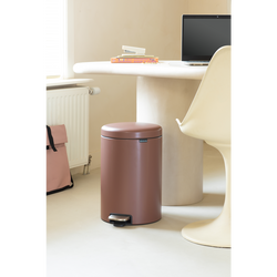 NEWICON SATIN TAUPE PEDALLI ÇÖP KUTUSU 20L - Thumbnail