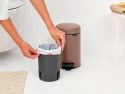 BRABANTIA - NEWICON SATIN TAUPE PEDALLI ÇÖP KUTUSU 3L (1)
