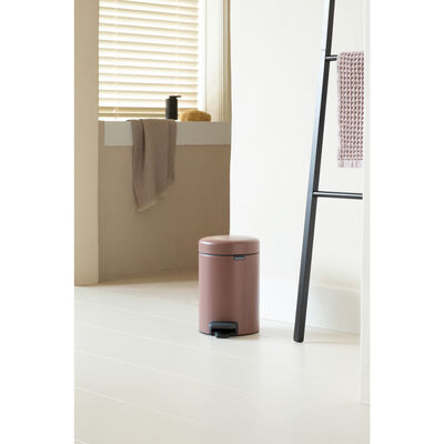 NEWICON SATIN TAUPE PEDALLI ÇÖP KUTUSU 3L