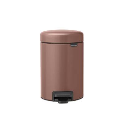 NEWICON SATIN TAUPE PEDALLI ÇÖP KUTUSU 3L
