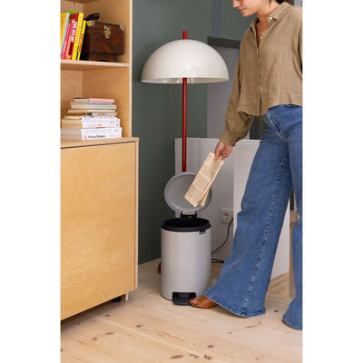 NEWICON SOFT GREY PEDALLI ÇÖP KUTUSU 12L
