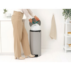 NEWICON SOFT GREY PEDALLI ÇÖP KUTUSU 30L - Thumbnail
