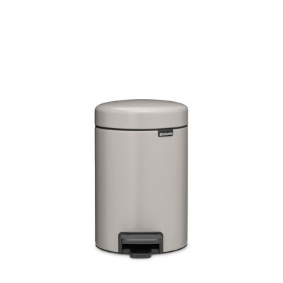 NEWICON SOFT GREY PEDALLI ÇÖP KUTUSU 3L