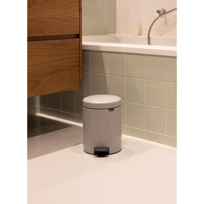NEWICON SOFT GREY PEDALLI ÇÖP KUTUSU 5L
