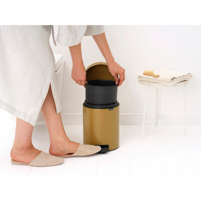  NEWICON WARM GOLD PEDALLI ÇÖP KUTUSU 5L