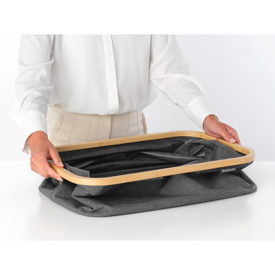 PEPPER BLACK KATLANABİLİR DİKDÖRTGEN KUMAŞ ÇAMAŞIR SEPETİ 40L