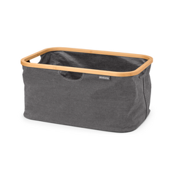 BRABANTIA - PEPPER BLACK KATLANABİLİR DİKDÖRTGEN KUMAŞ ÇAMAŞIR SEPETİ 40L