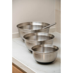 BRABANTIA - MATT STEEL BLACK 3LÜ KARIŞTIRMA KASE SETİ 1-1,6-3 L (1)