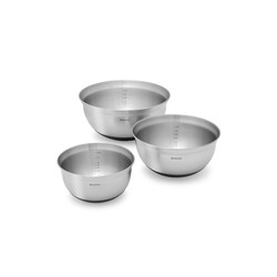 BRABANTIA - MATT STEEL BLACK 3LÜ KARIŞTIRMA KASE SETİ 1-1,6-3 L