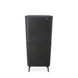 BRABANTIA - SORT UP RECYCLE HI DARK GREY İKİ BÖLMELİ ÇÖP KUTUSU 20+25L