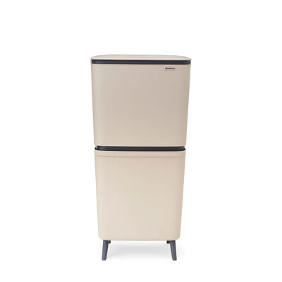 SORT UP RECYCLE HI SOFT BEIGE İKİ BÖLMELİ ÇÖP KUTUSU 20+25L