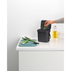 SORT&GO KOYU GRİ ÇÖP KOVASI 3L - Thumbnail