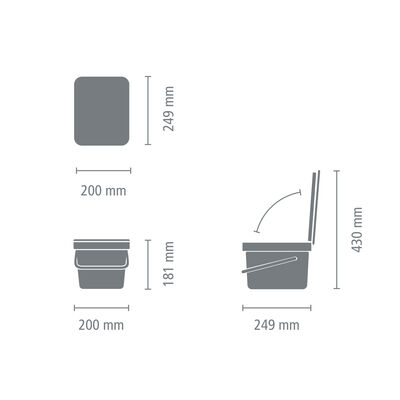 SORT&GO LIGHT GREY ÇÖP KOVASI 6L