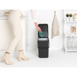 SORT&GO KOYU GRİ ÇÖP KOVASI 25L - Thumbnail