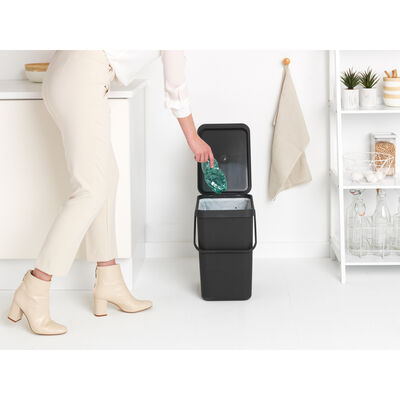 SORT&GO KOYU GRİ ÇÖP KOVASI 25L