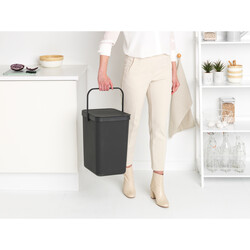 BRABANTIA - SORT&GO KOYU GRİ ÇÖP KOVASI 25L (1)