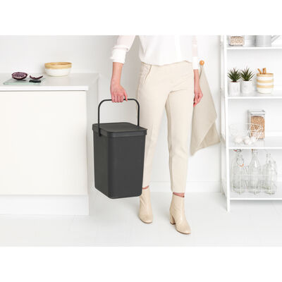 SORT&GO KOYU GRİ ÇÖP KOVASI 25L