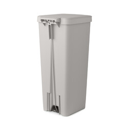 STEPUP MID GREY PLASTİK PEDALLI ÇÖP KUTUSU 40L - Thumbnail