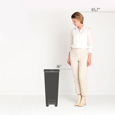 STEPUP MID GREY PLASTİK PEDALLI ÇÖP KUTUSU 40L