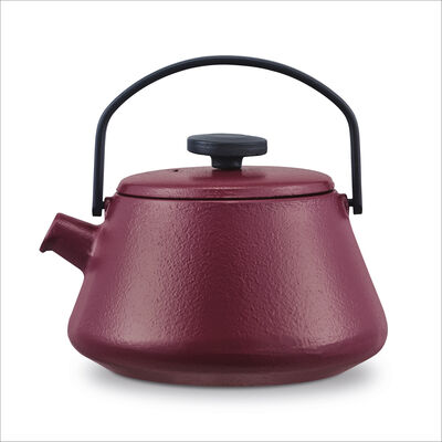 T-TIME AUBERGINE RED DEMİR DÖKÜM DEMLİK