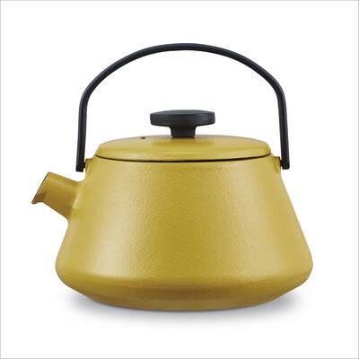 T-TIME MUSTARD YELLOW DEMİR DÖKÜM DEMLİK