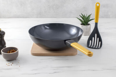 TASTY+ RECYCLED HONEY YELLOW YAPIŞMAZ WOK TAVA 30CM